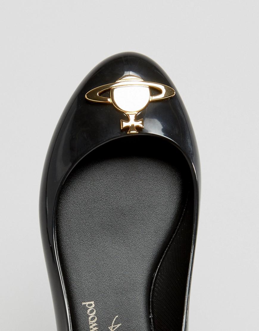 vivienne westwood for melissa orb flat shoes in black