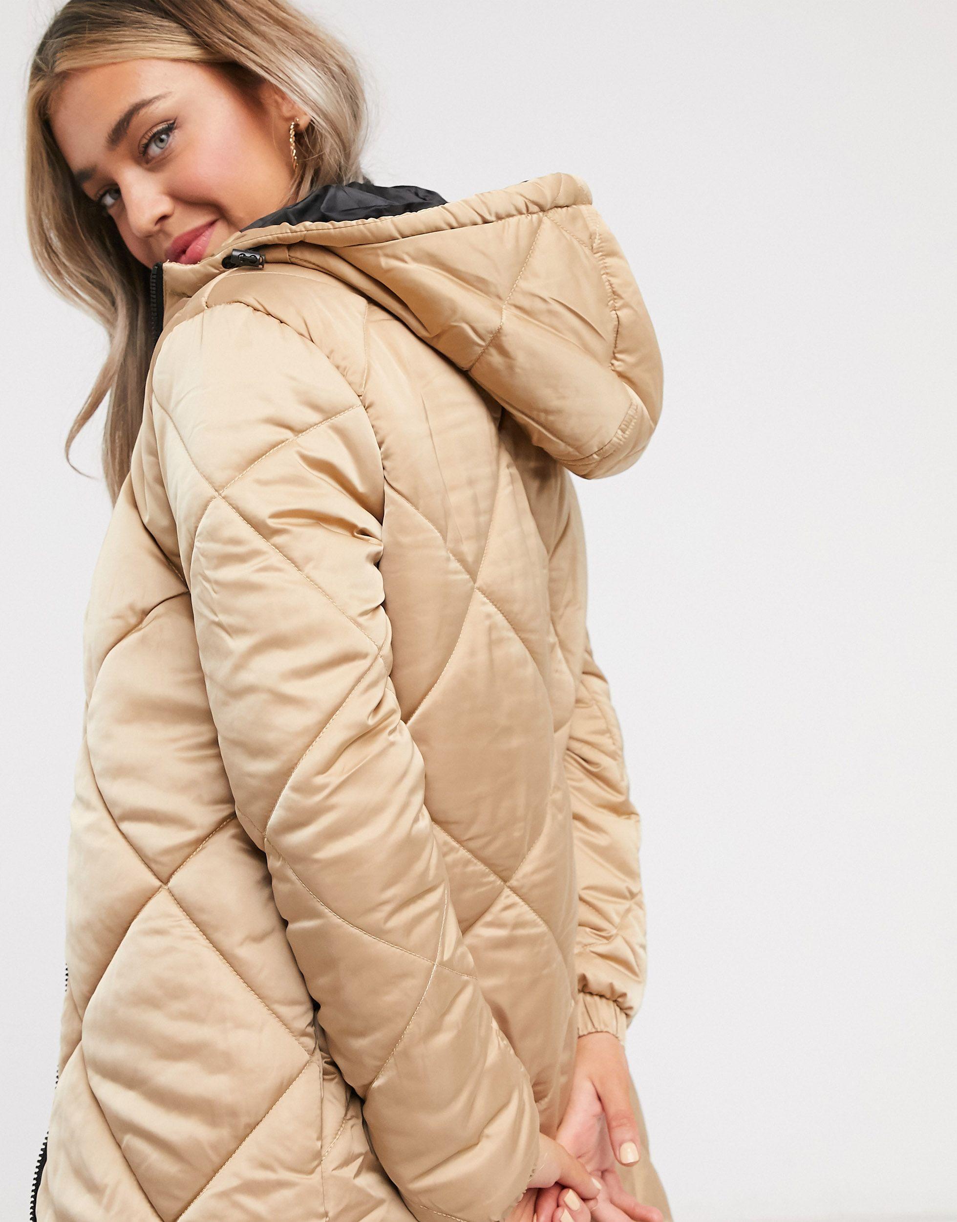 satin longline jacket
