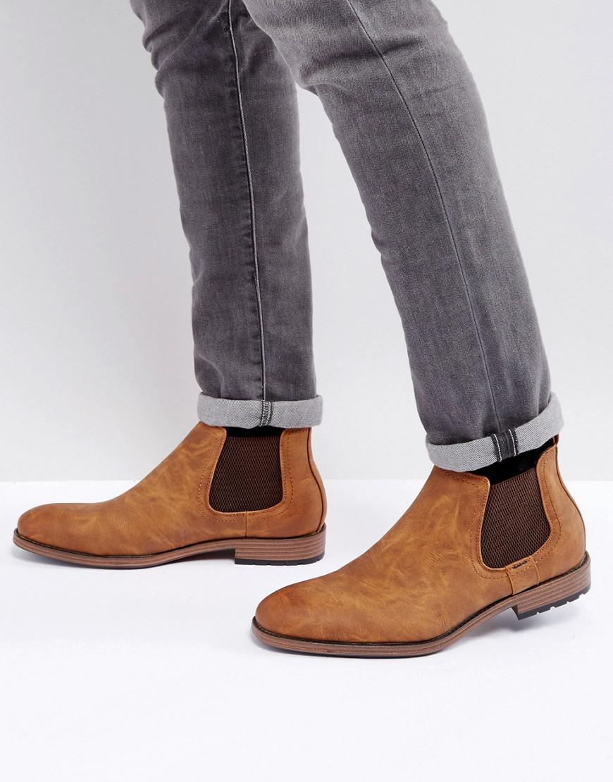 new look leather chelsea boots