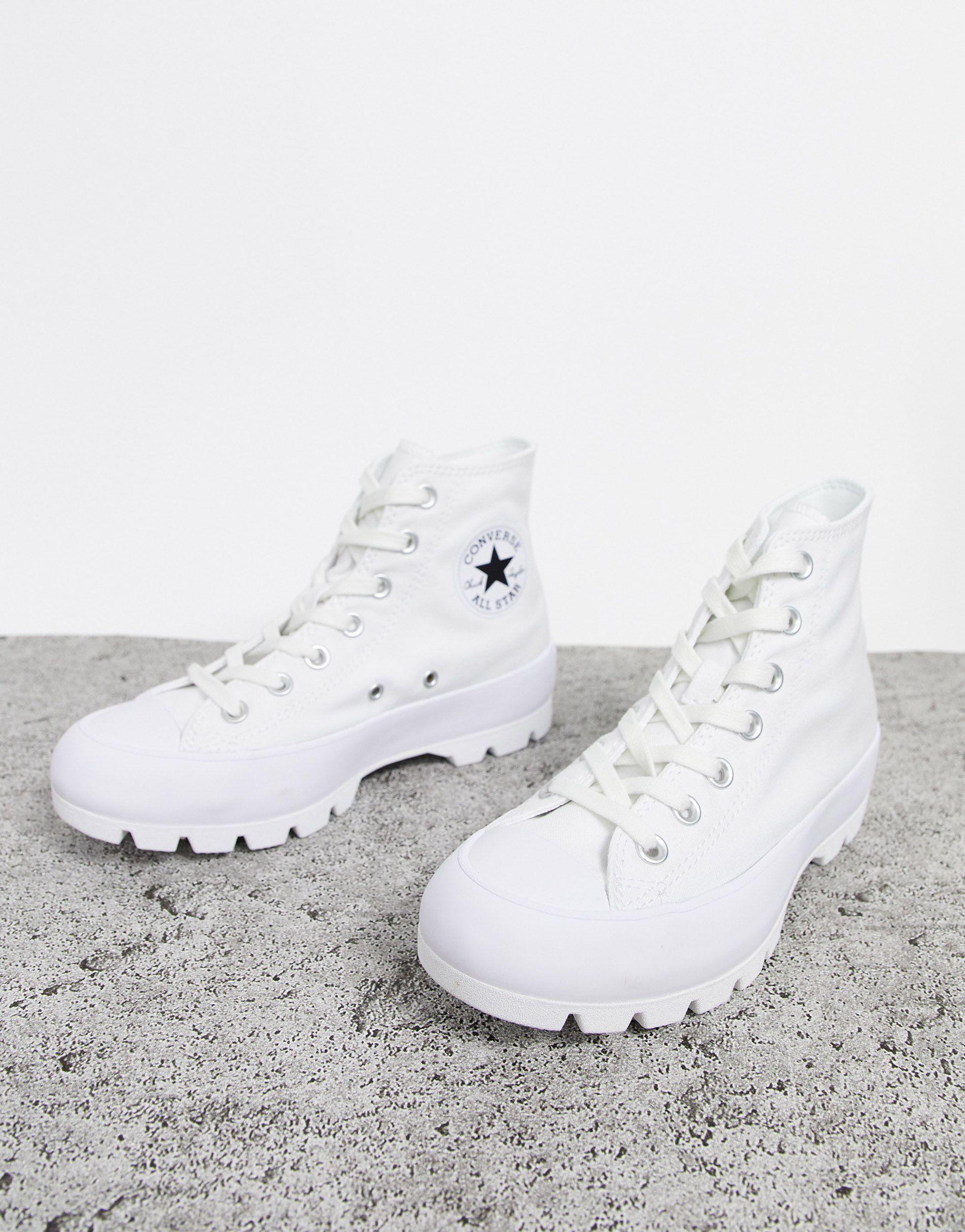 Converse Gummi – Chuck Taylor – Hohe Sneaker mit dicker Sohle in Weiß - Lyst
