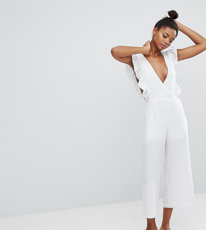 Monki white jumpsuit Clearance