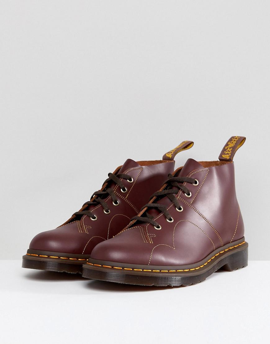 Dr. Martens Church Monkey Lace Up Boots In Oxblood in Red for Men | Lyst