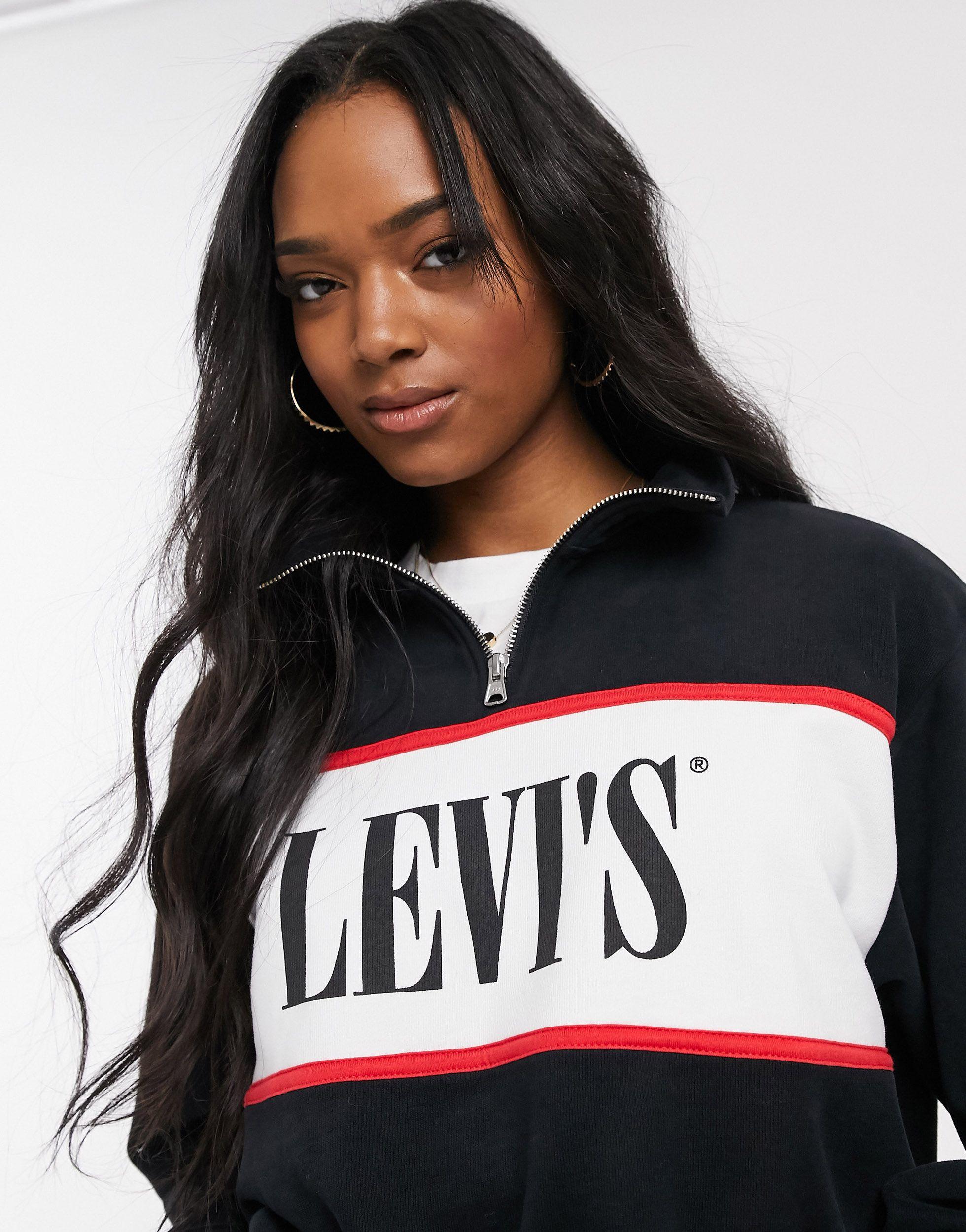 levis half zip sweatshirt