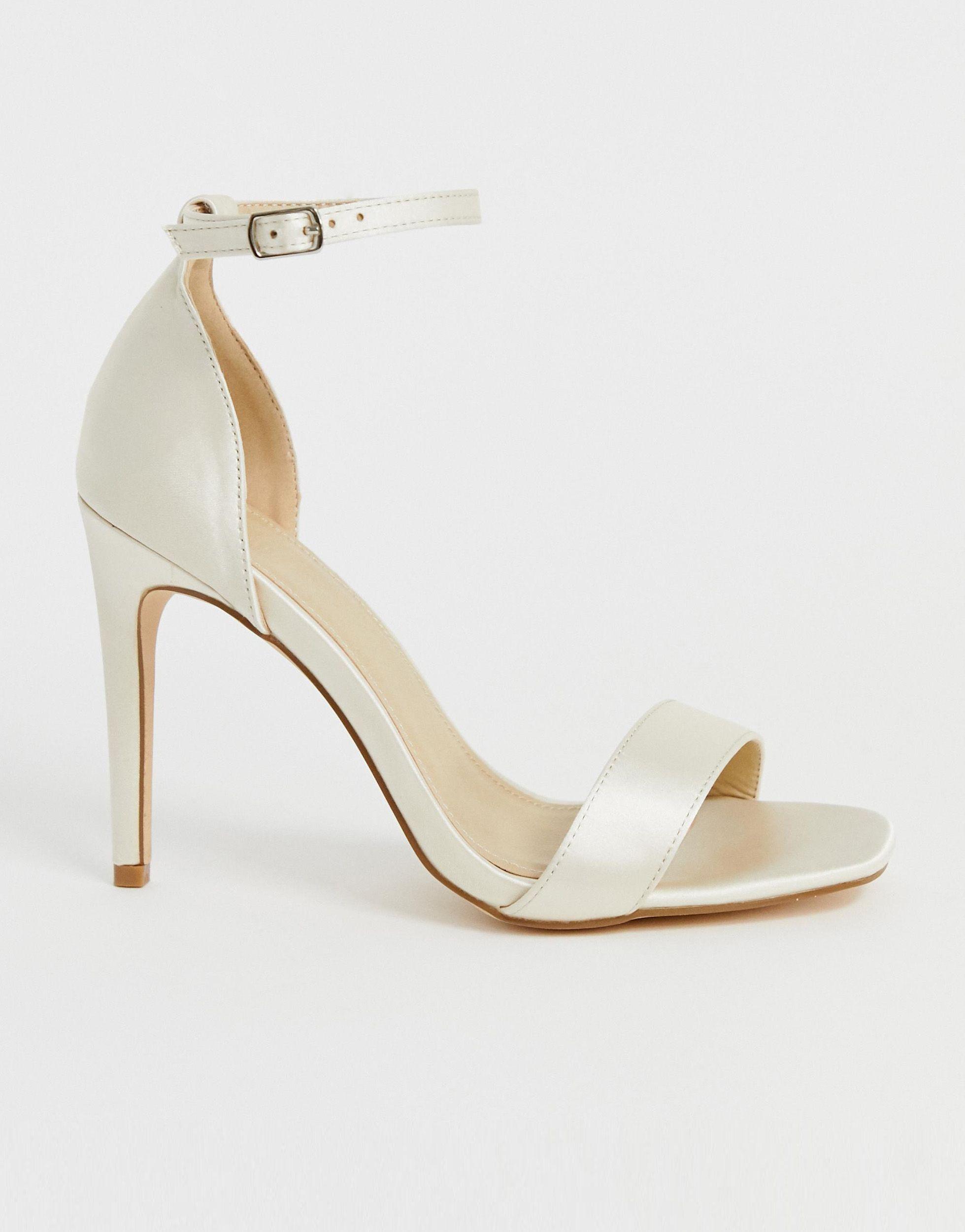 bridal barely there heels