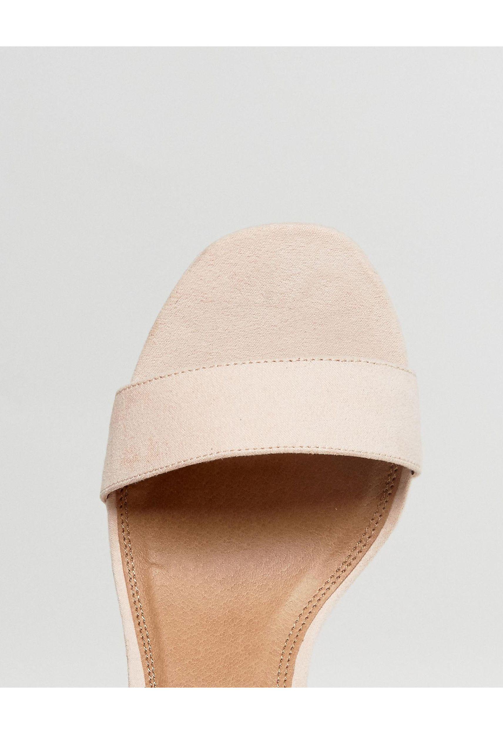 asos design wide fit howling tie leg block heeled sandals