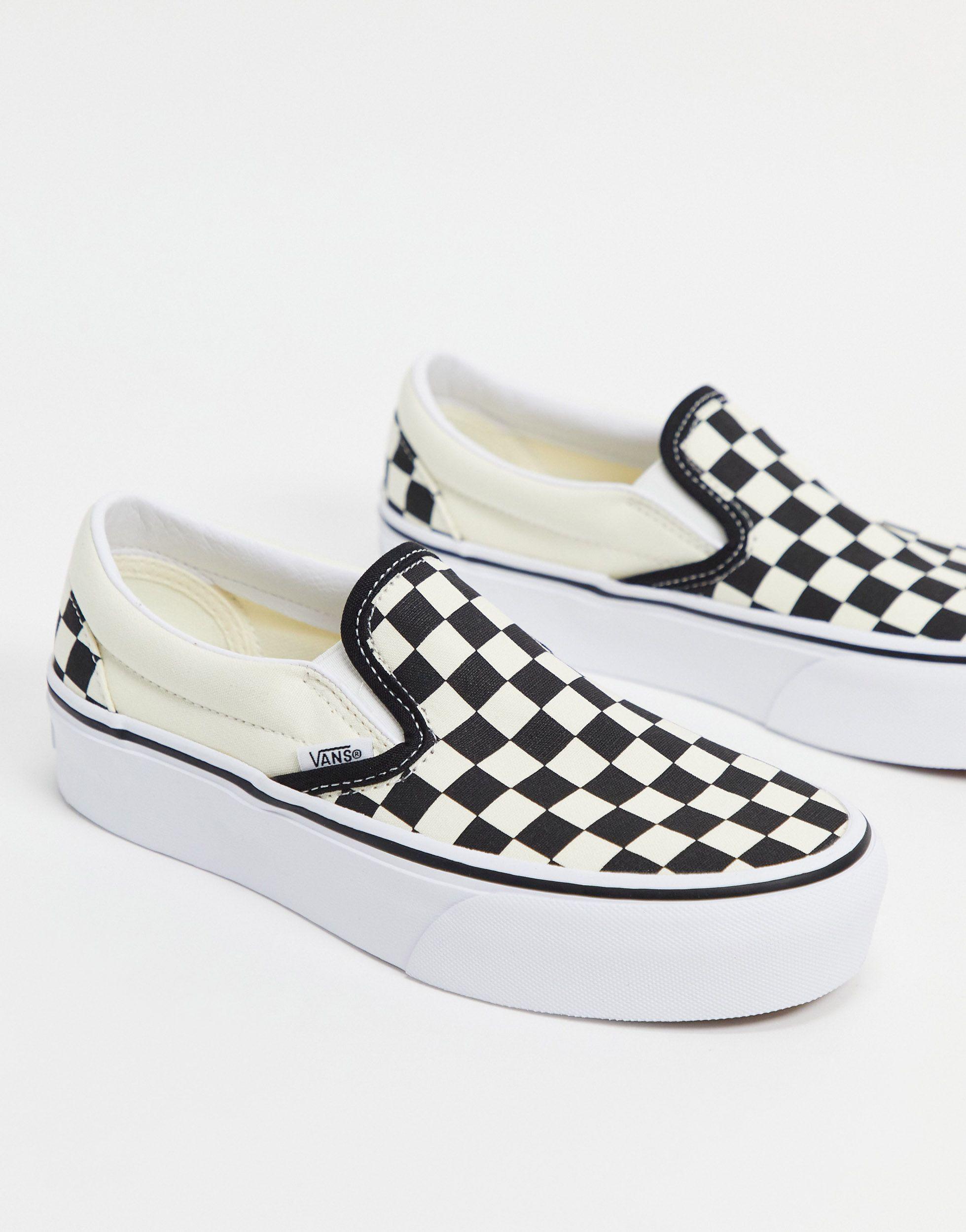 vans platform checkerboard