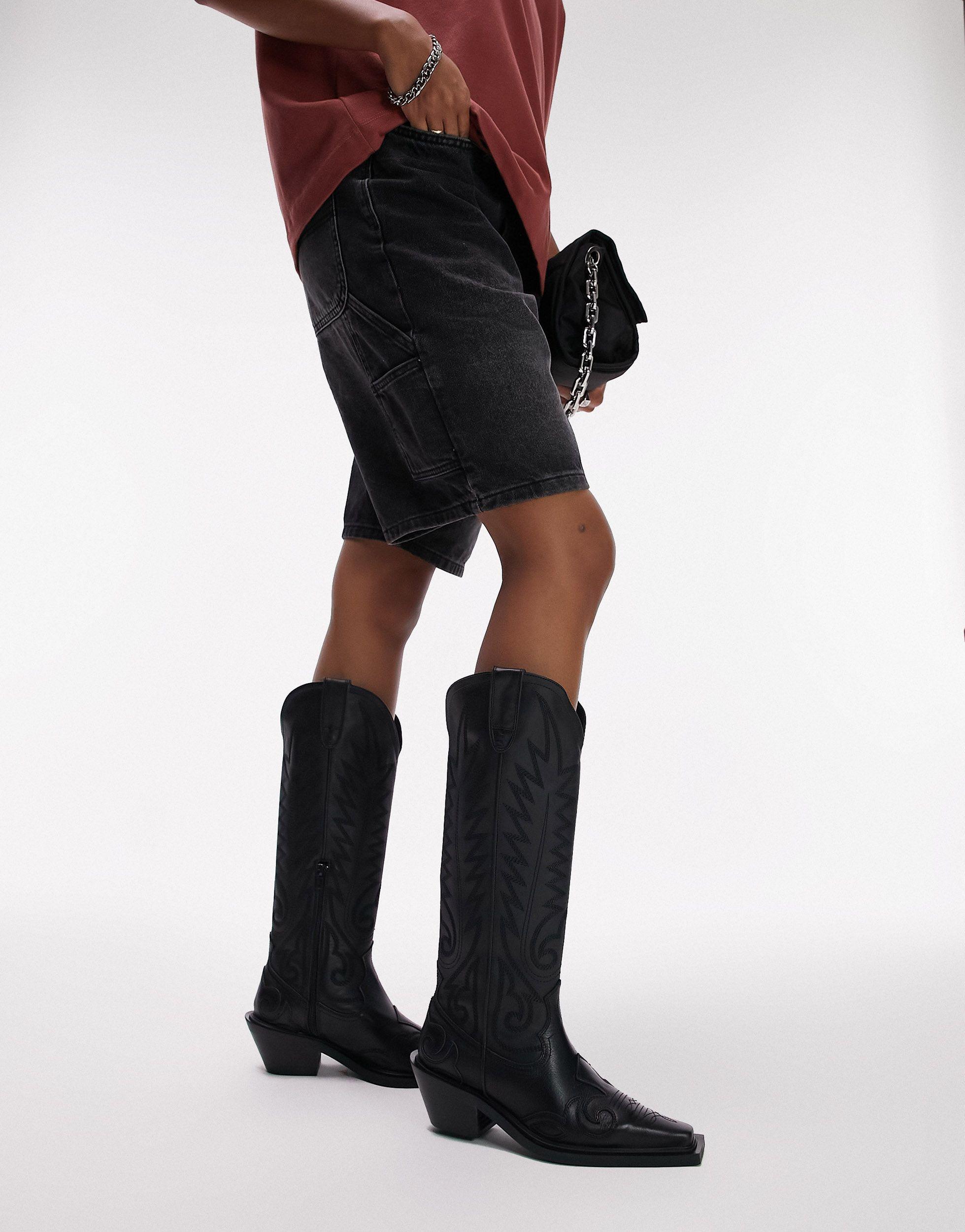 topshop henley western boots