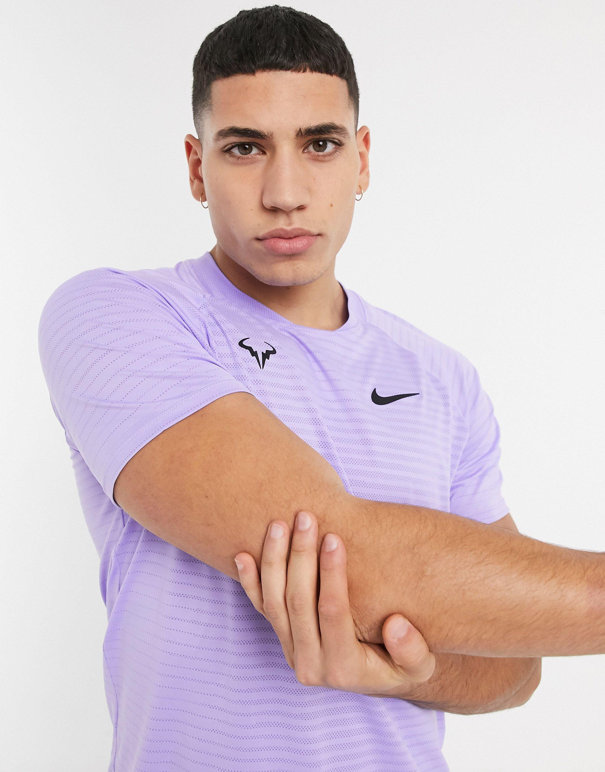 Camiseta rafael nadal court aeroreact Nike de hombre de color Morado | Lyst