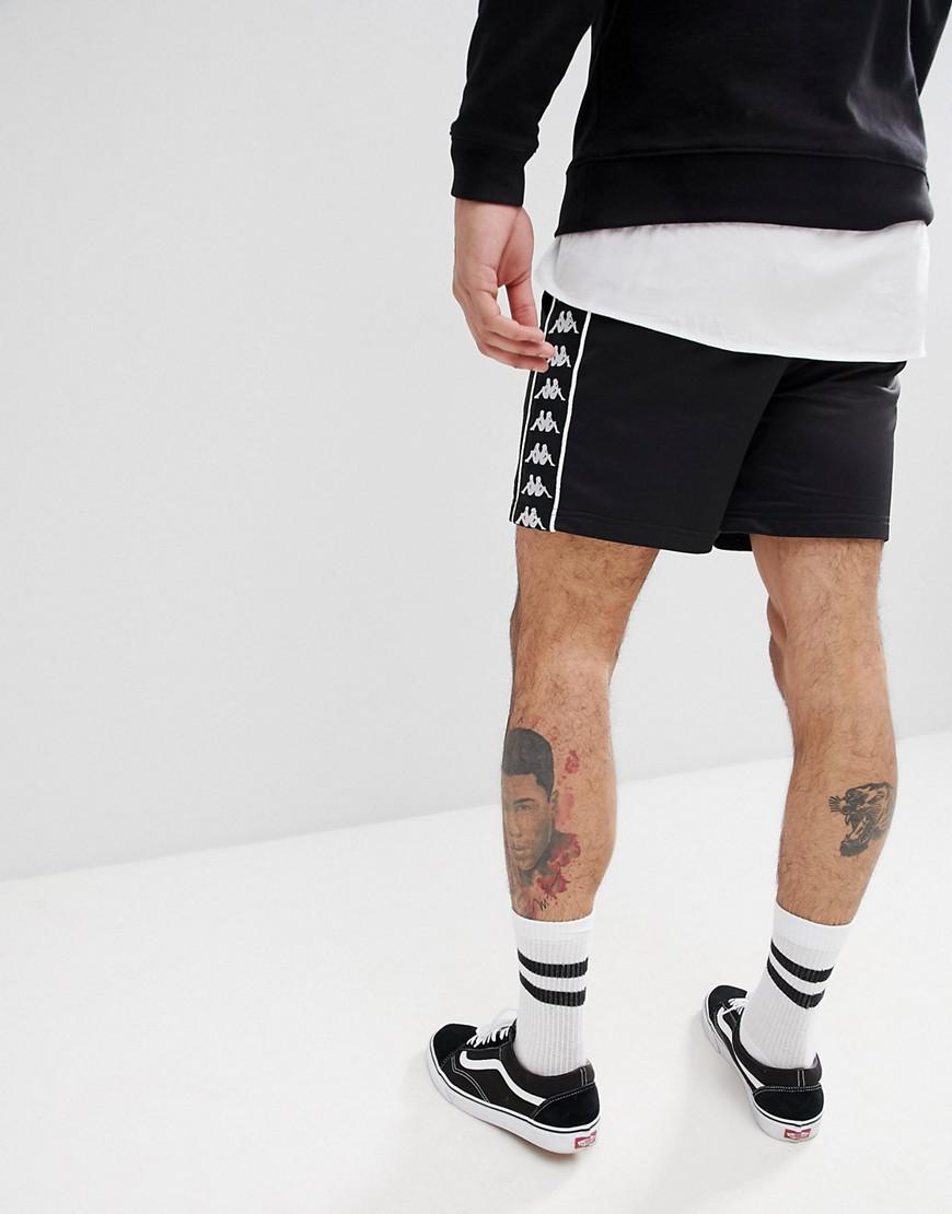 Kappa Shorts With Banda Taping In Black for Men | Lyst
