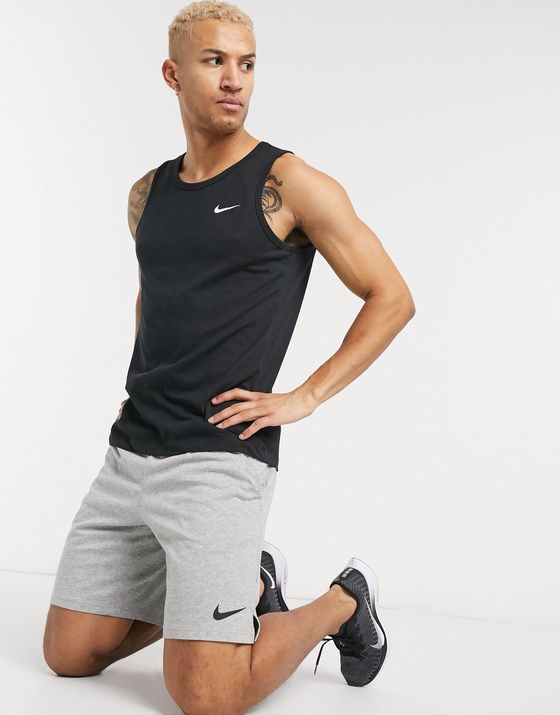 Nike Dri-fit Cotton Shorts in Gray for Men | Lyst