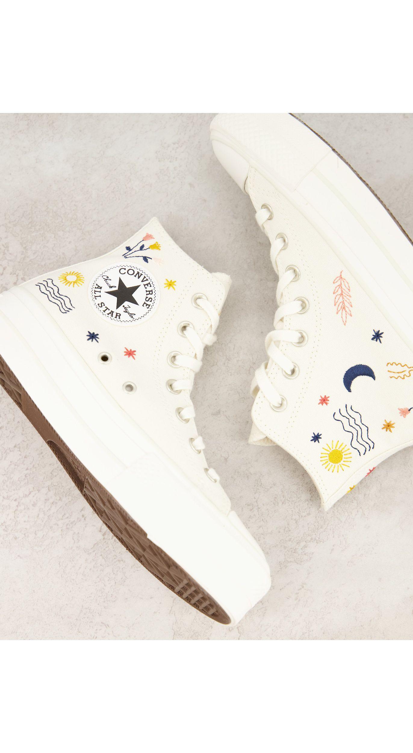 Chuck Taylor All Star Lift - Baskets brodées - cassé Converse | Lyst