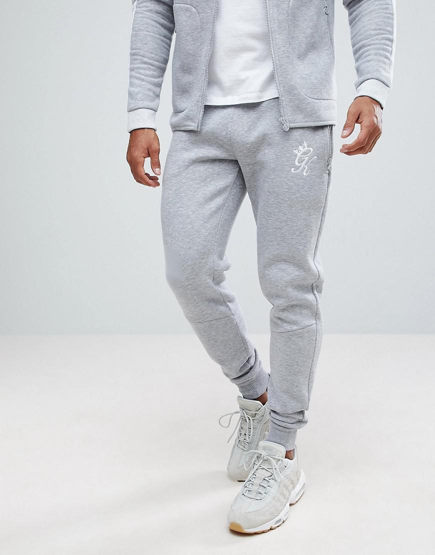 gym king grey marl joggers