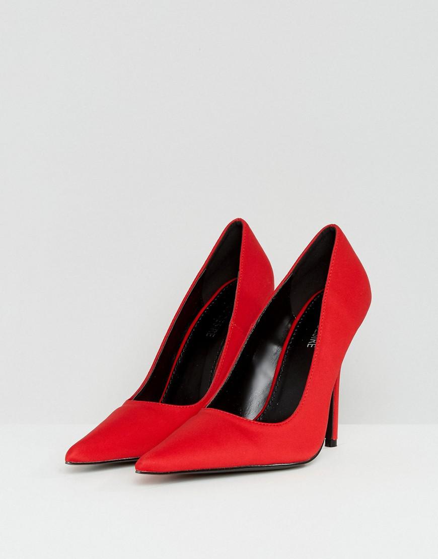 Public Desire Tease Stiletto Heeled Shoes in Red | Lyst