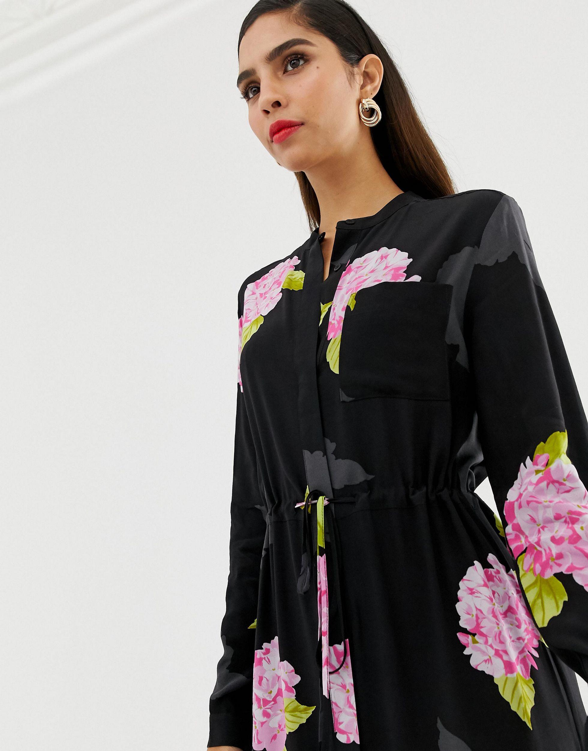 french connection midi shirt floral bloom dress