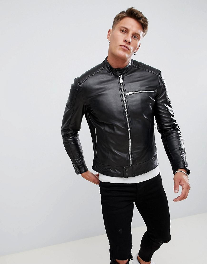 Replay Men's Leather Jacket | vlr.eng.br