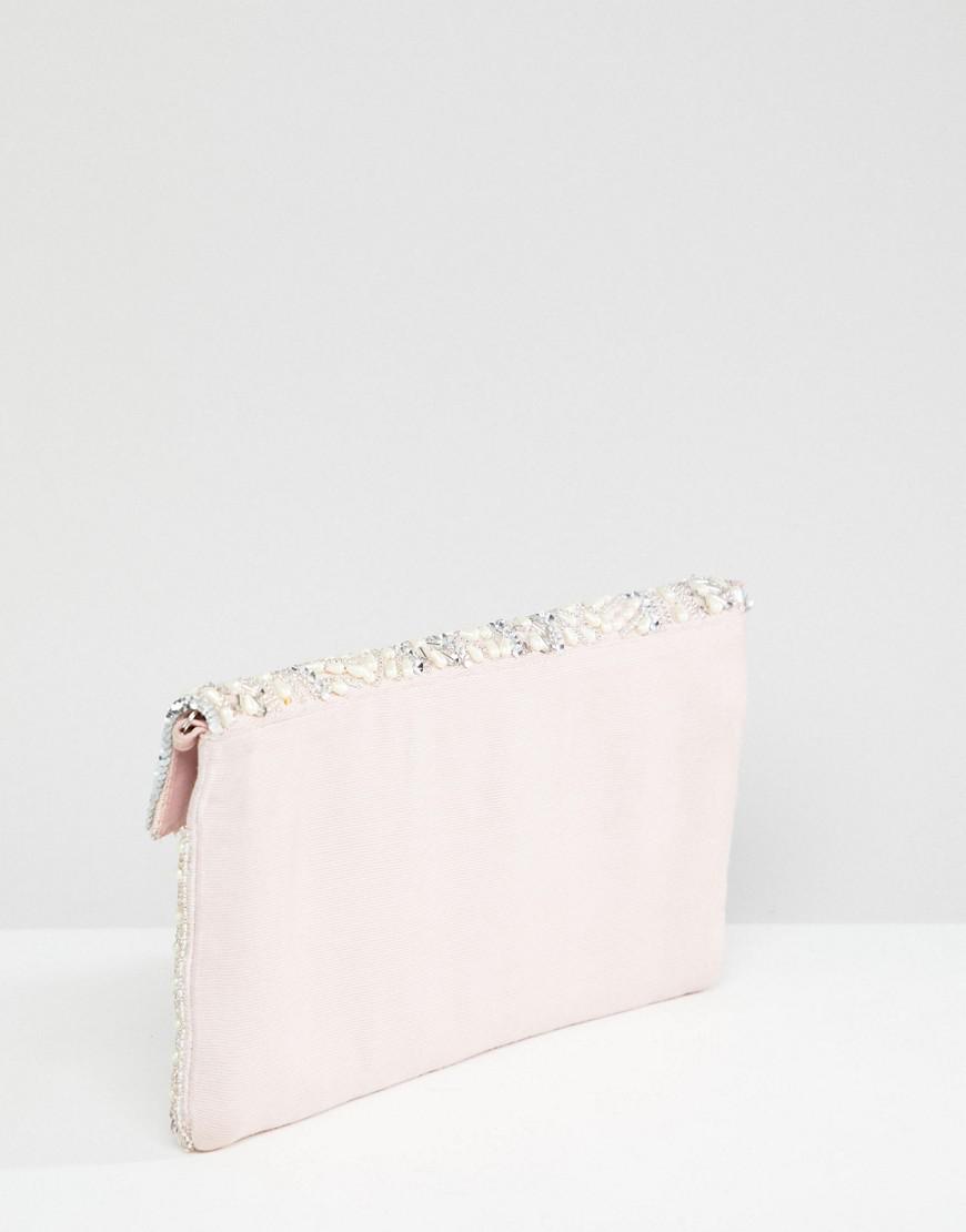 cream clutch bag new look