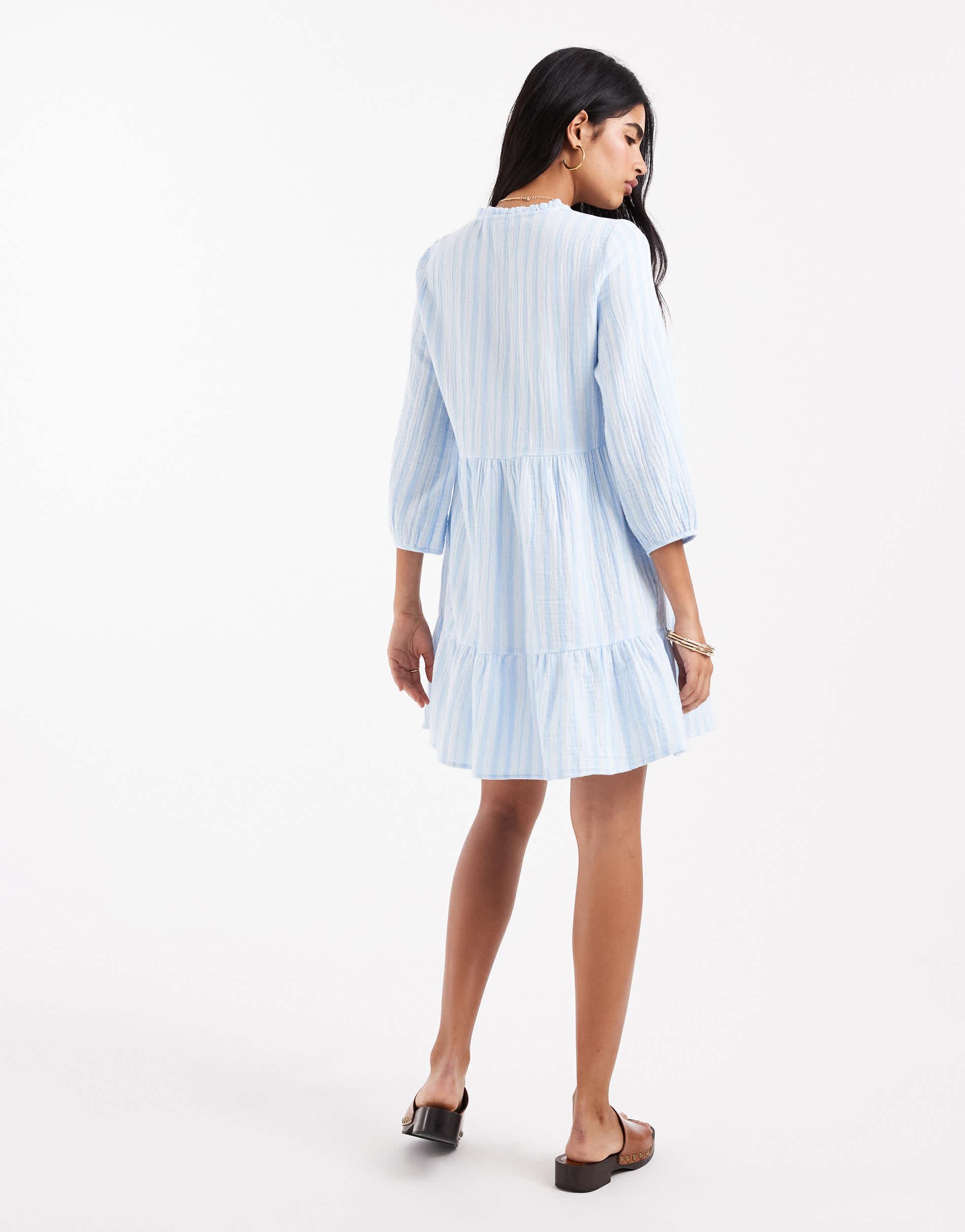 knee length dresses for ladies Hypoallergenic Smock Linen Dress Cecilia Mint Green  menique
