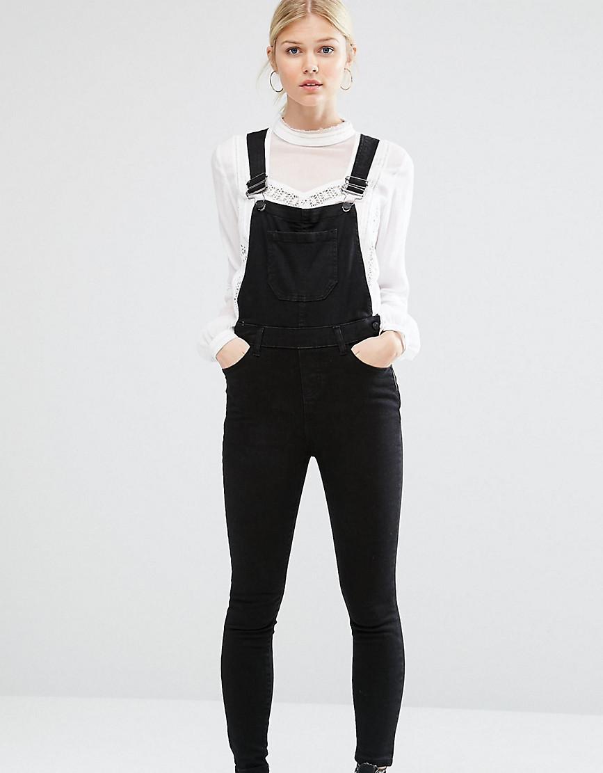 new look dungarees black