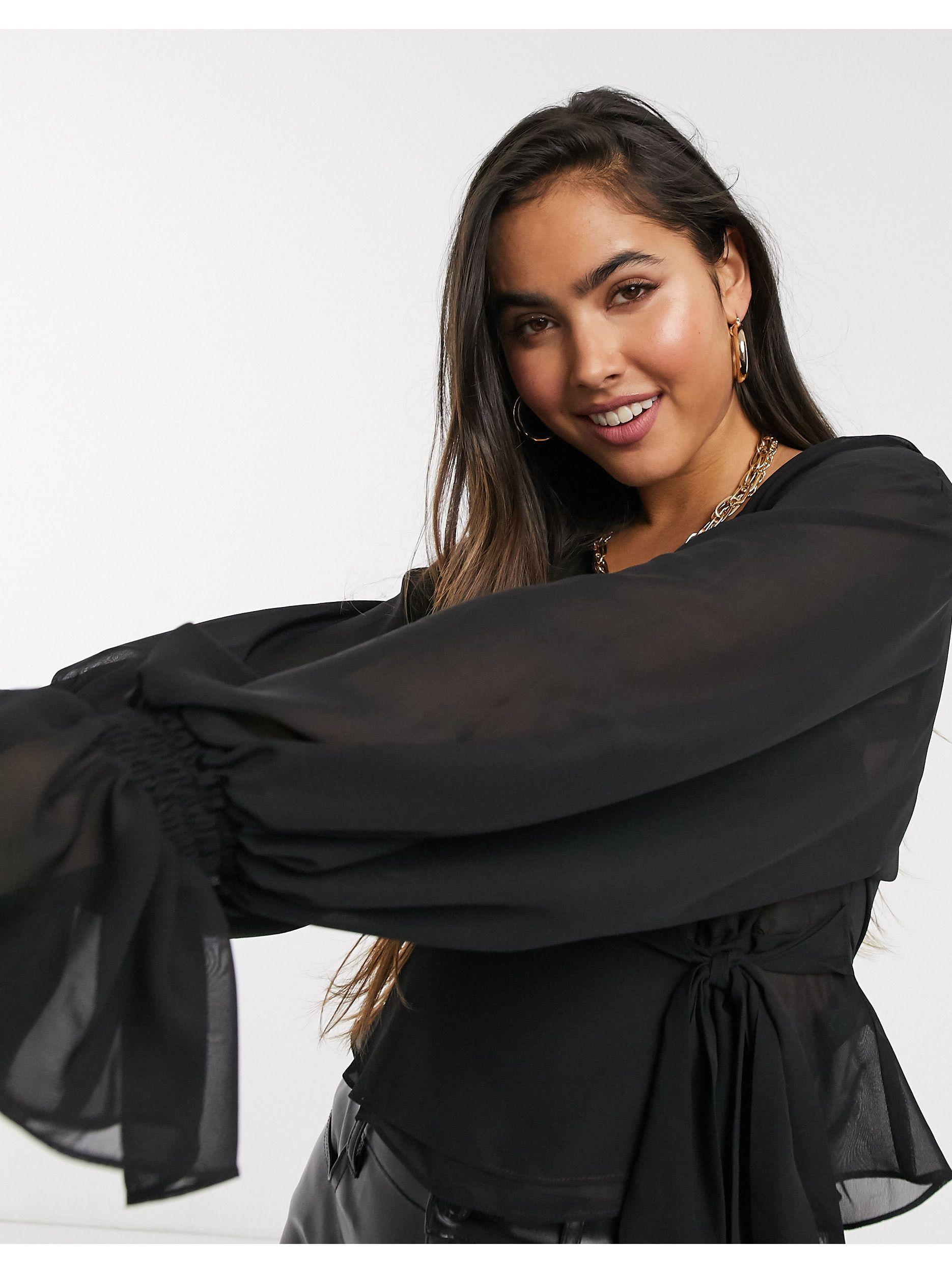 sheer wrap top