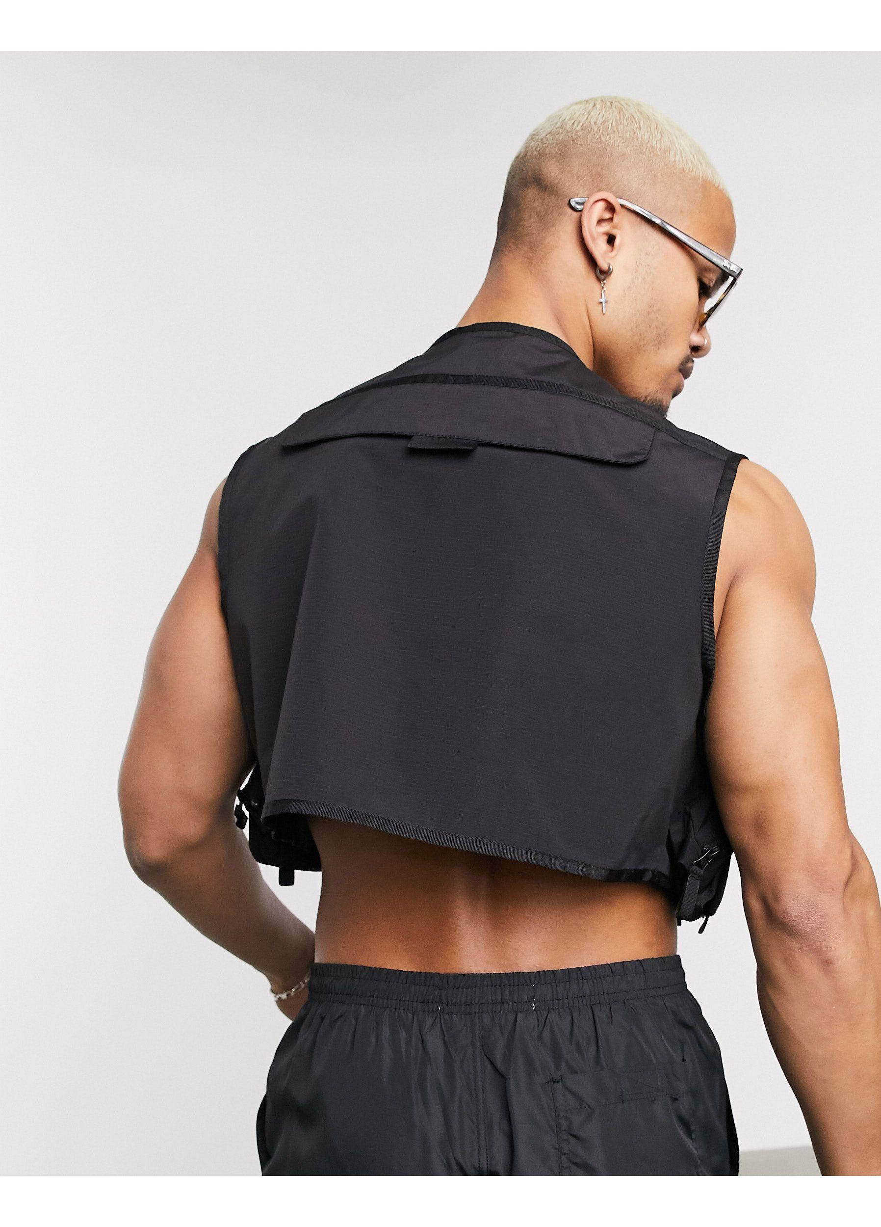 Cropped utility vest top