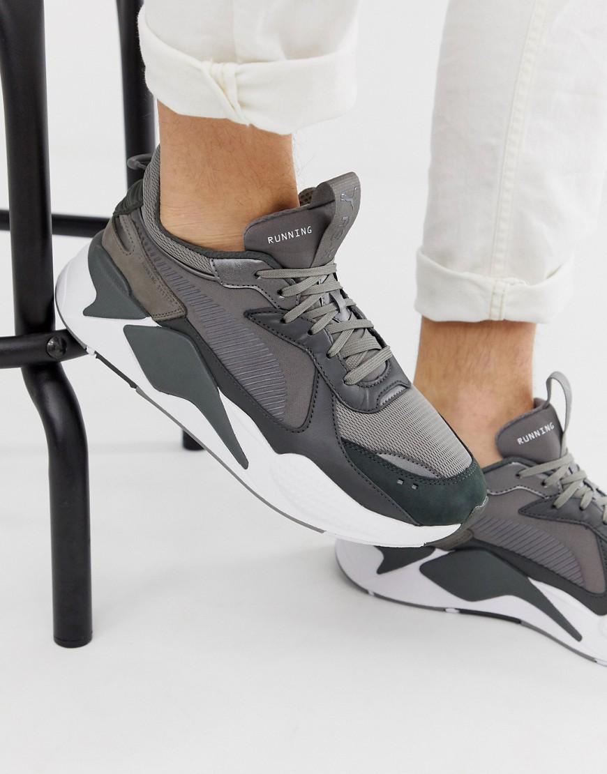 PUMA Leather Rs-x Trophy Sneakers In Grey in Gray for Men - Lyst