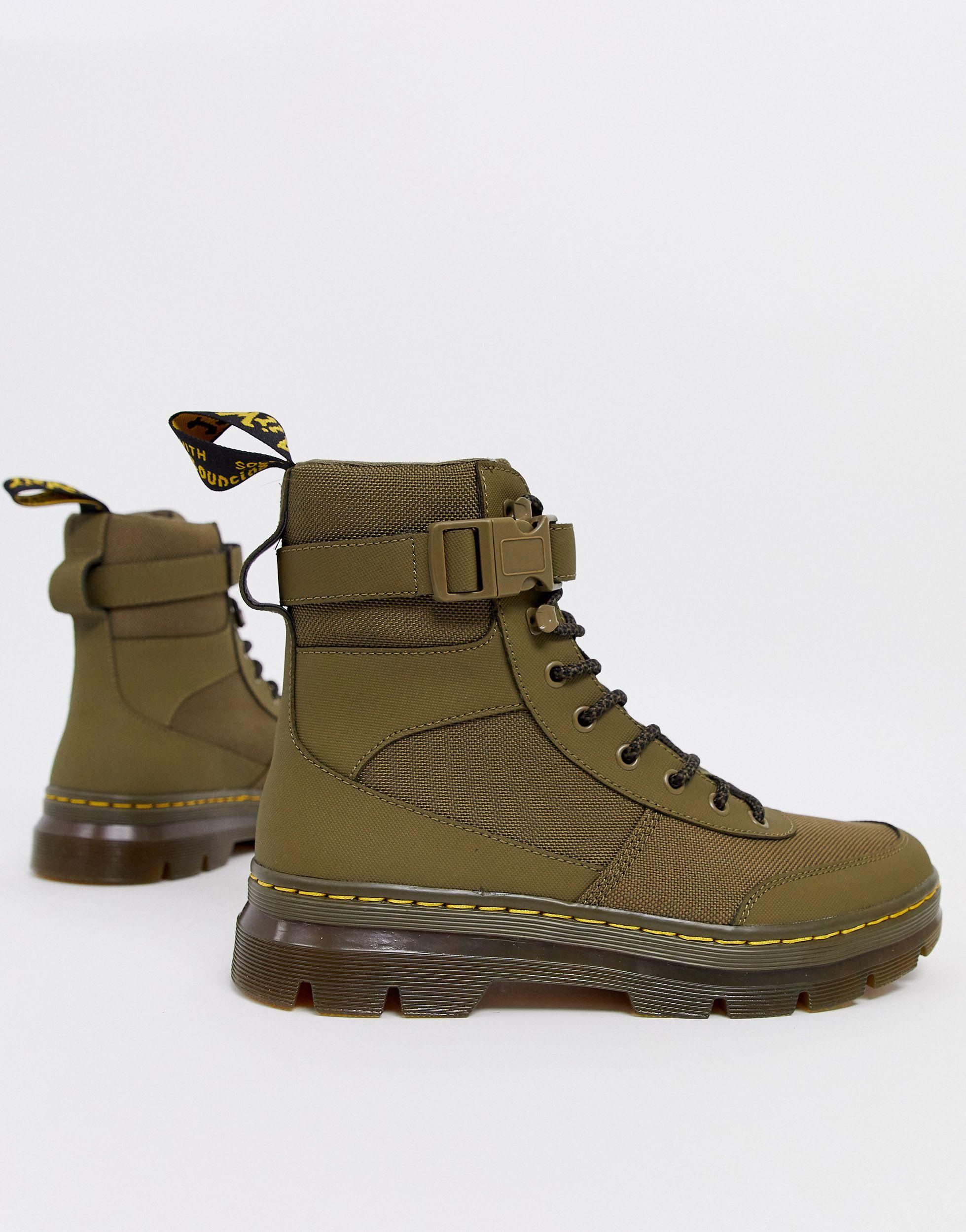 Dr. Martens Combs Tech Boots in Green for Men | Lyst