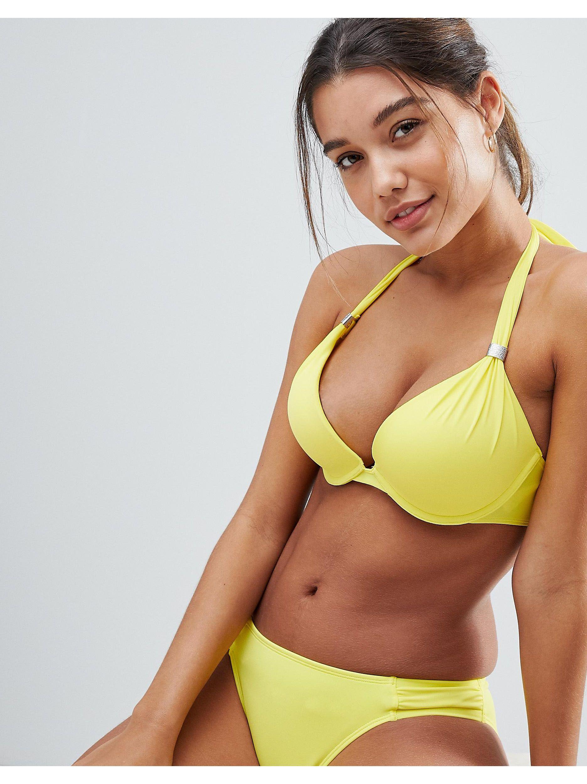 DORINA – es bikinioberteil mit super-push-up-effekt in Gelb | Lyst DE