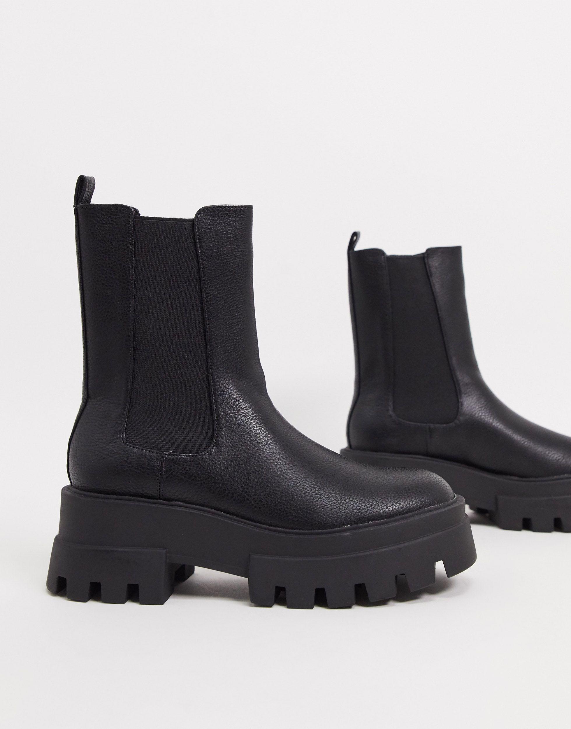 Pull&Bear Platform Chelsea Boot With Sole in - Save - Lyst