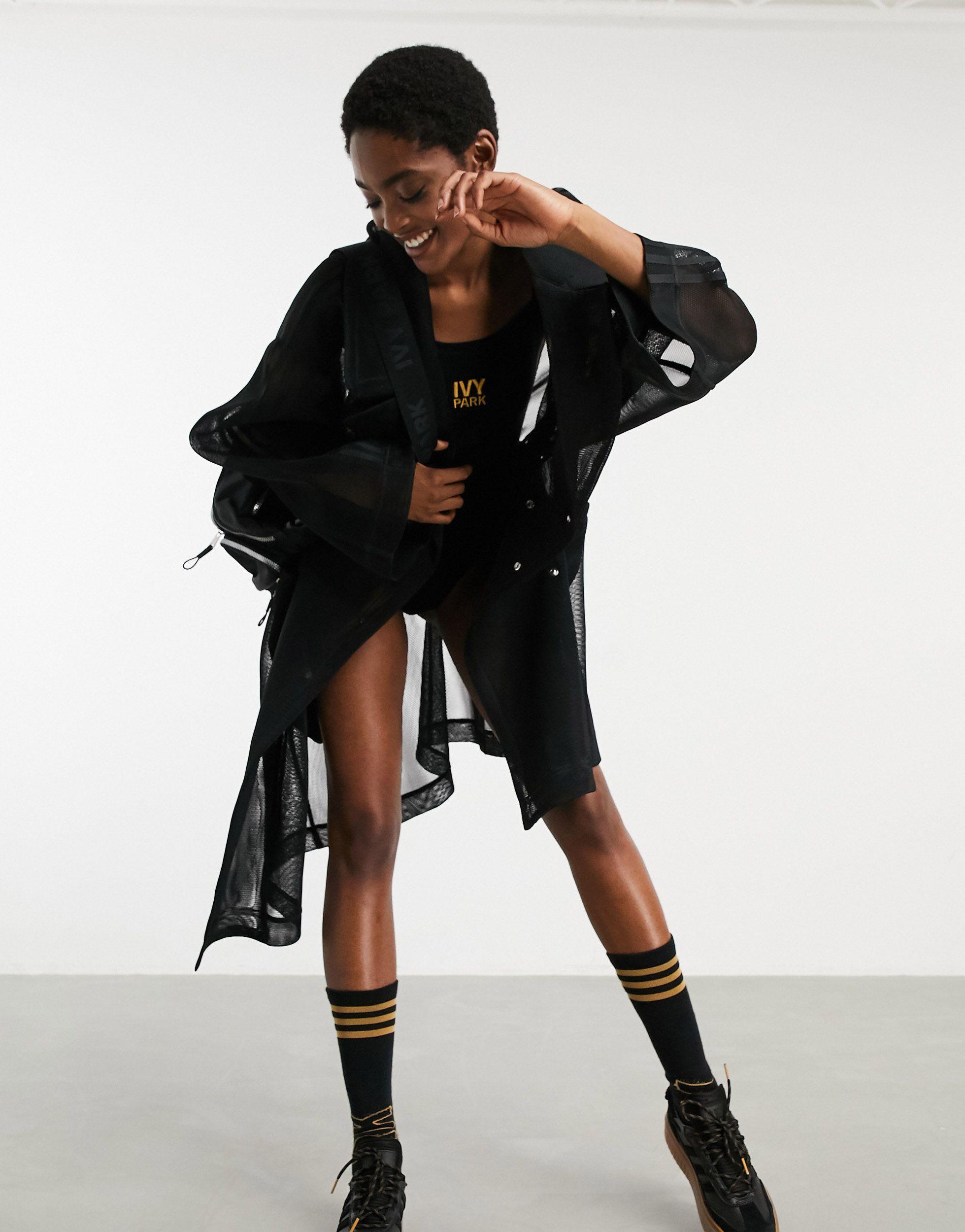 Adidas x - Trench-coat en tulle avec ourlet asymétrique Ivy Park en coloris  Noir | Lyst