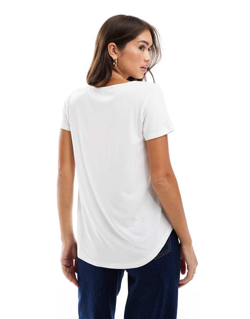 Hollister Icon V Neck T Shirt in White Lyst UK