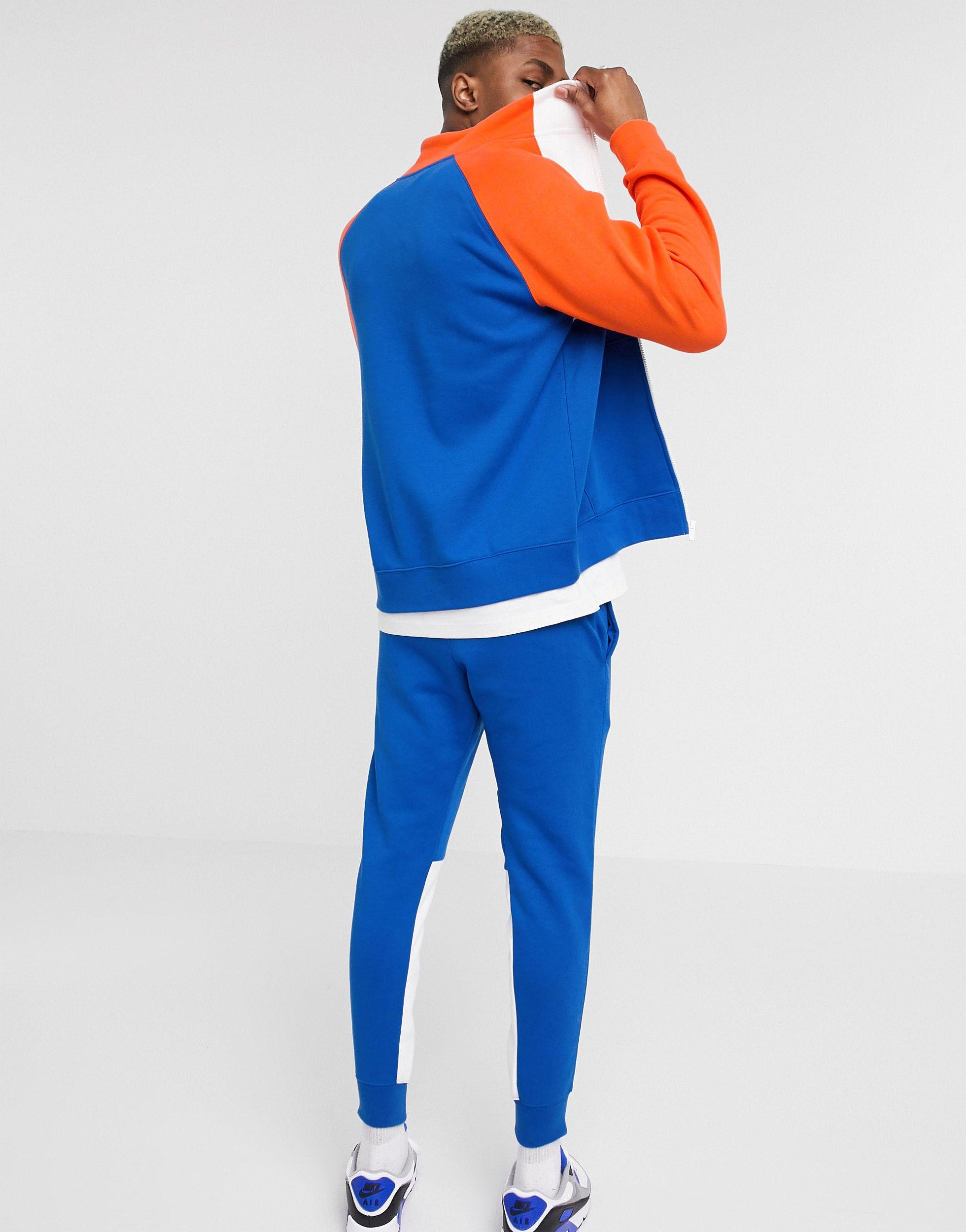Tuta sportiva blu/arancione con zip da Uomo di Nike in Blu | Lyst