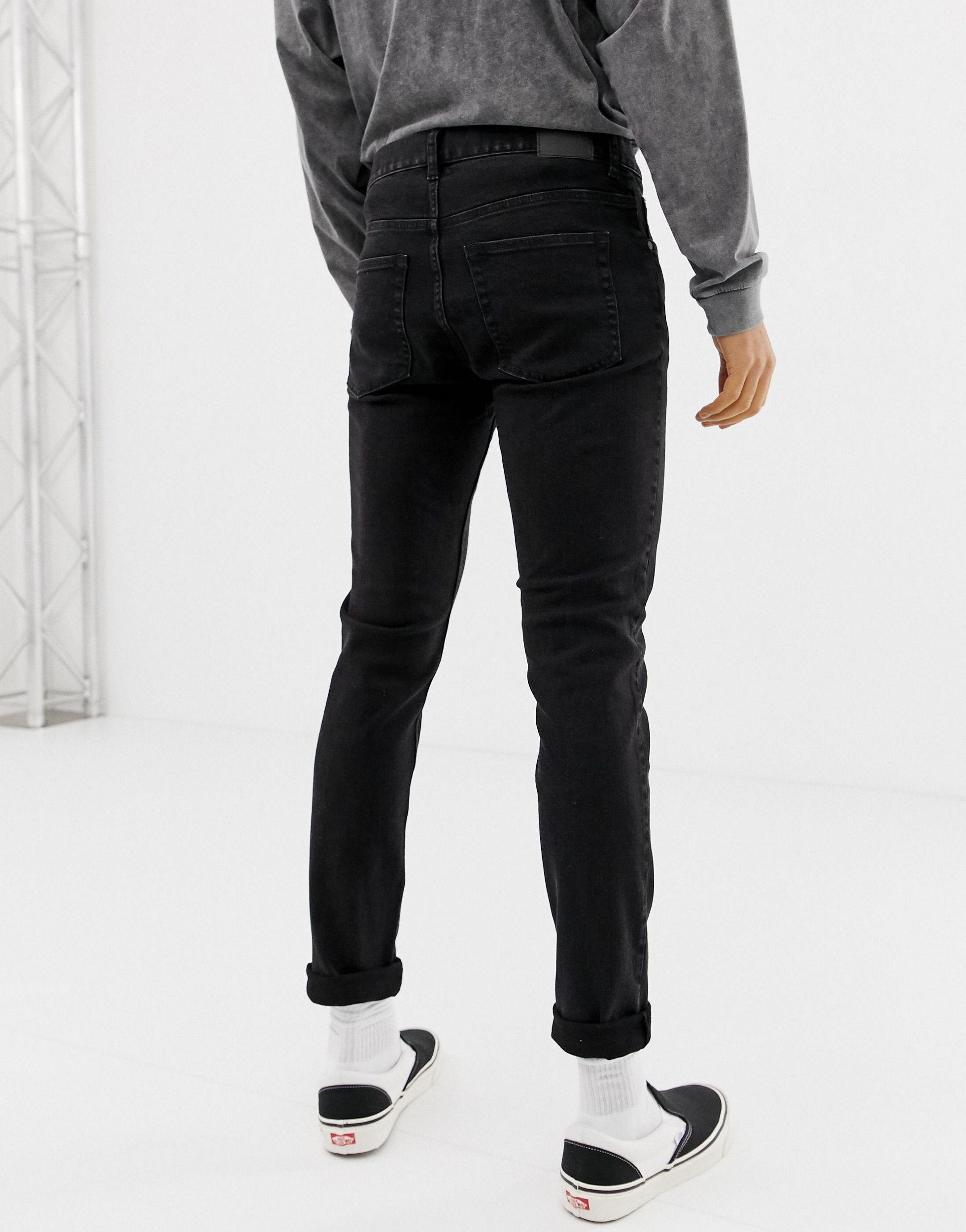 Weekday Denim Friday Slim Jeans Tuned in Black for Men - Lyst