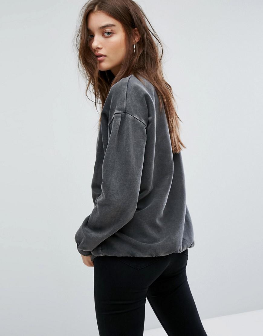 washed black sweater