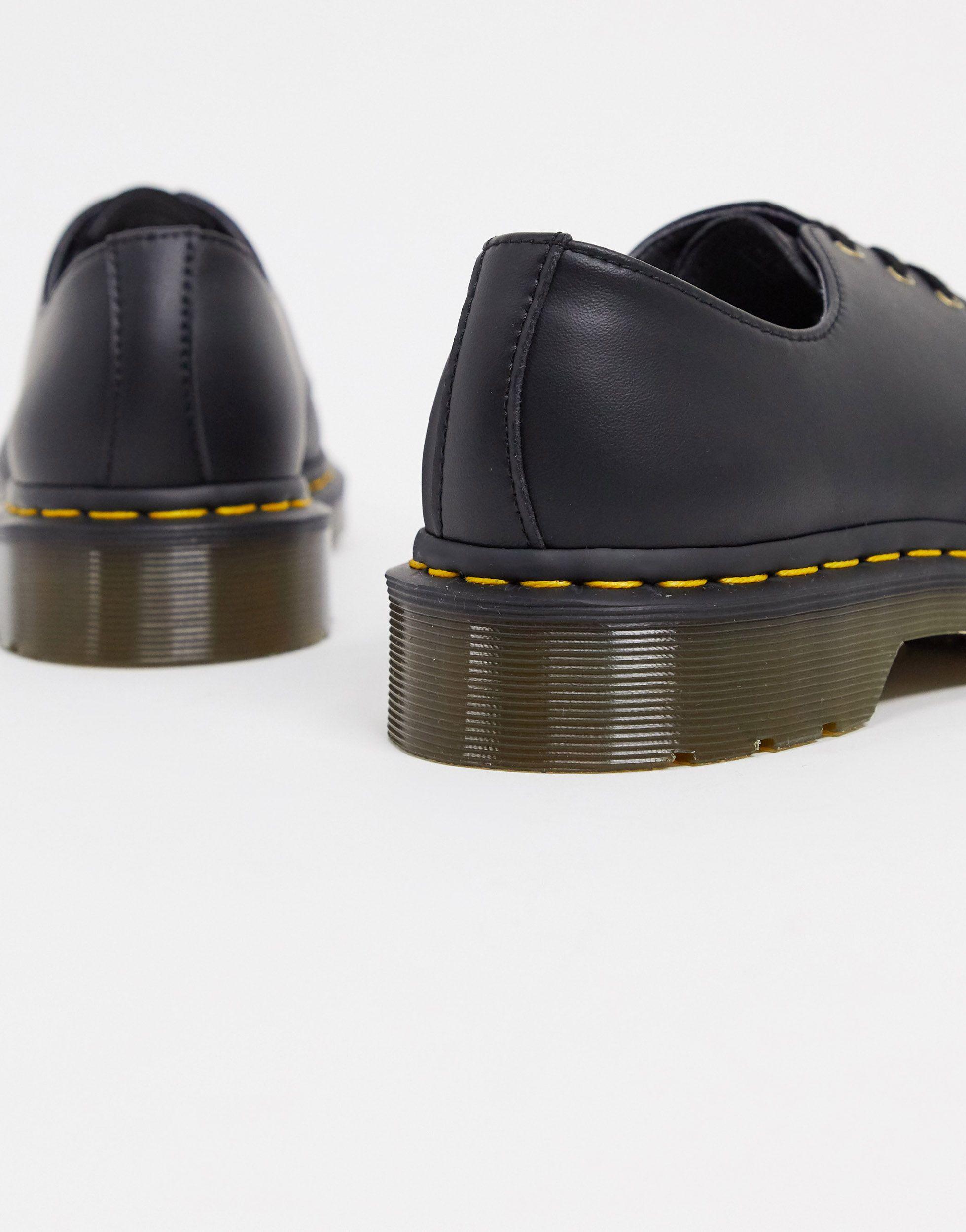 Dr. Martens Vegan 1461 3 Eye Flat Shoes in Black | Lyst
