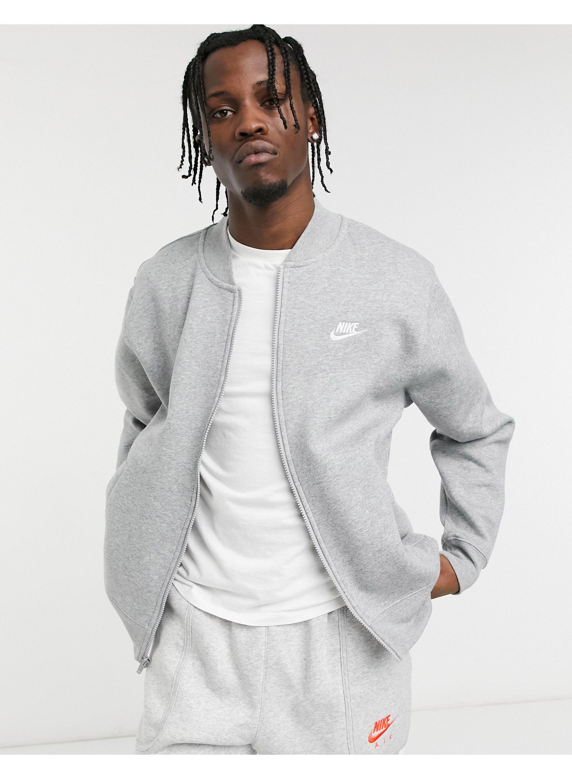 nike bomber jacket white