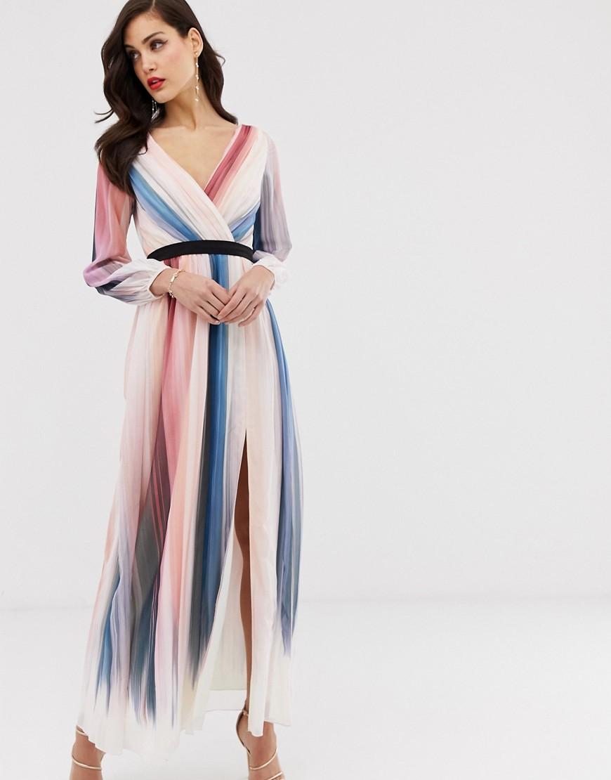 little mistress stripe maxi dress