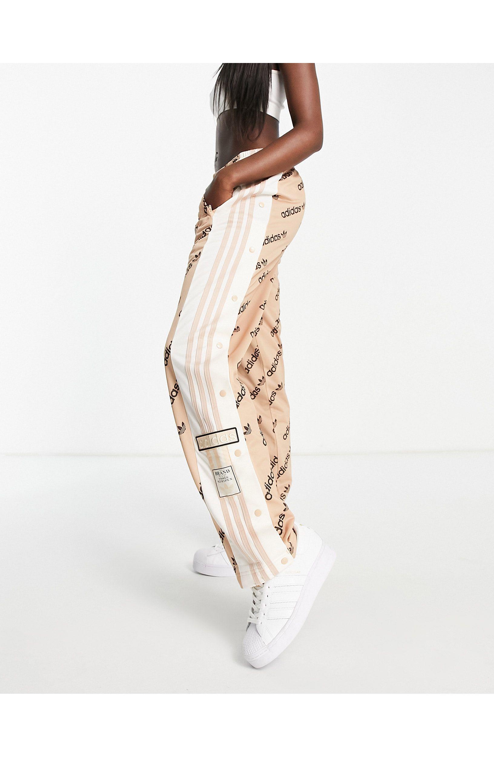 adidas Originals 'logomania' Repeat Logo Adibreak Side Snaps Track Pants in  Pink | Lyst