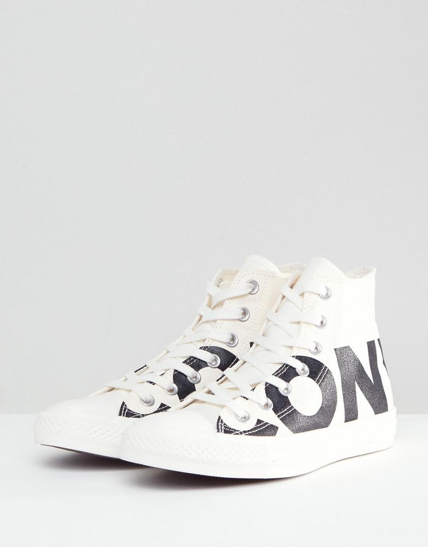 Converse Chuck Taylor All Star Hi Trainers With Large Logo | Lyst