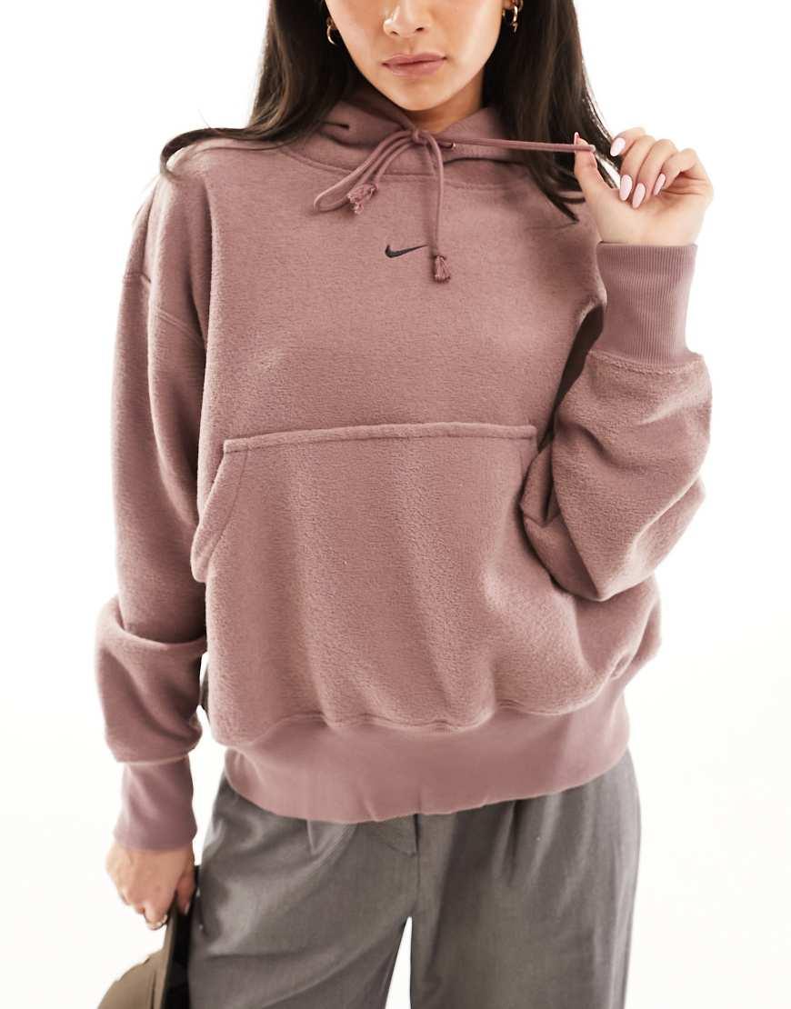 nike oversized mini swoosh hoodie