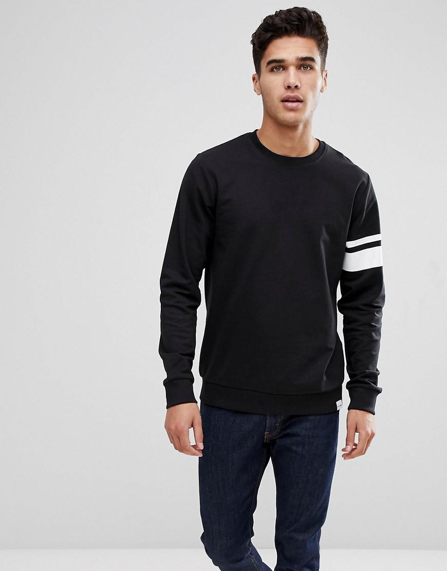 Lyst - Only & Sons Sweatshirt With Arm Stripe in Black for Men
