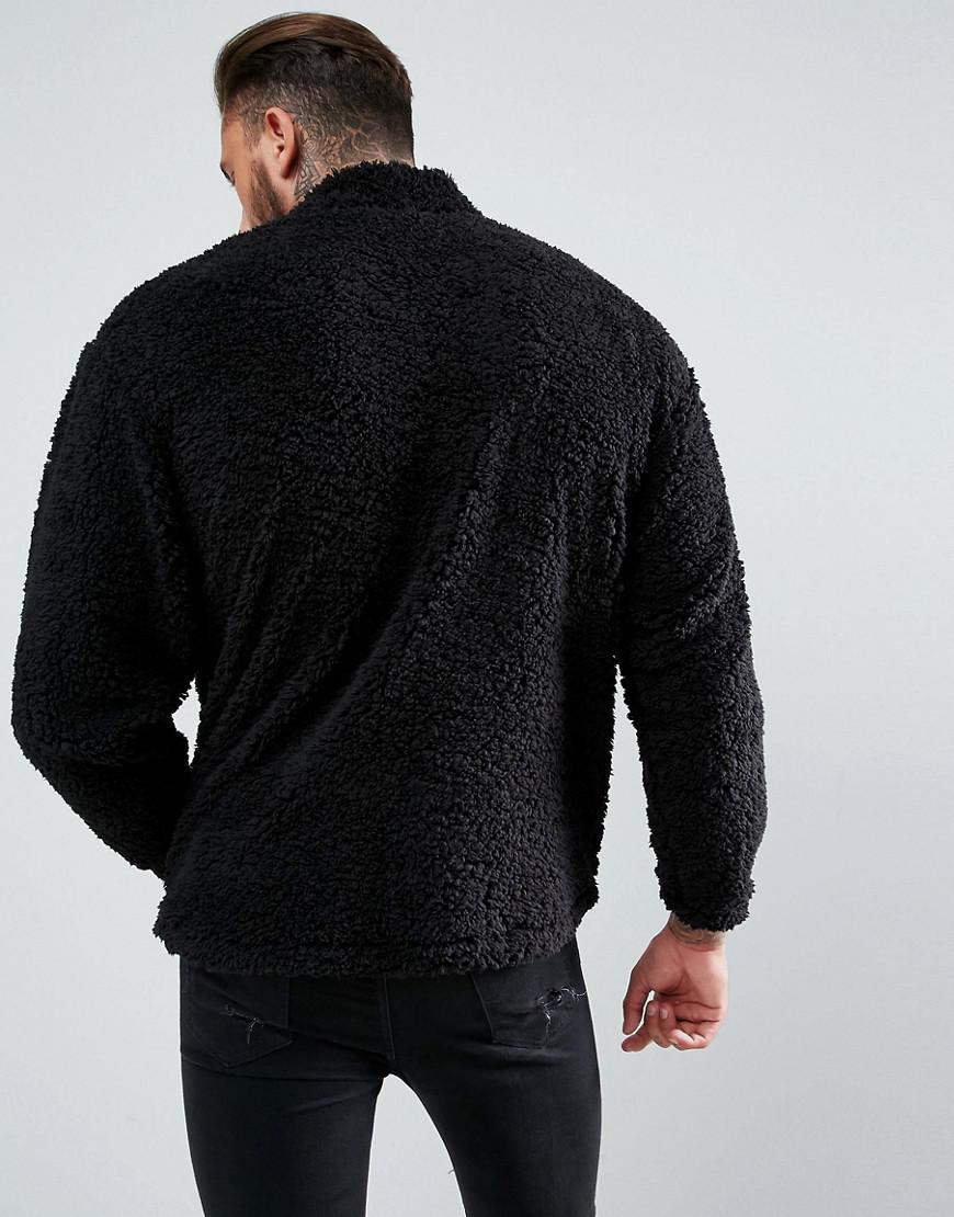 borg half zip sweatshirt