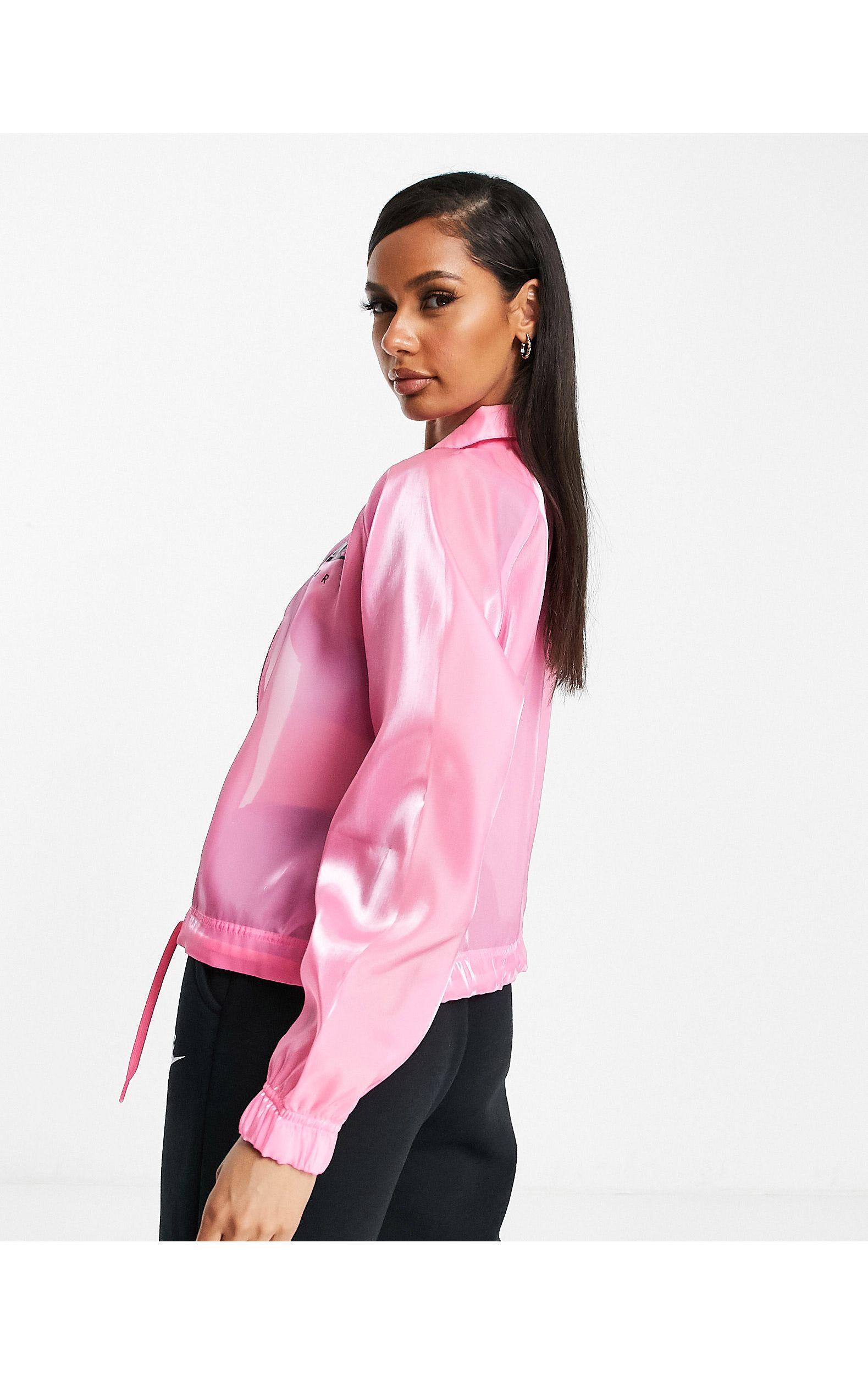Nike Air Translucent Jacket in Pink | Lyst