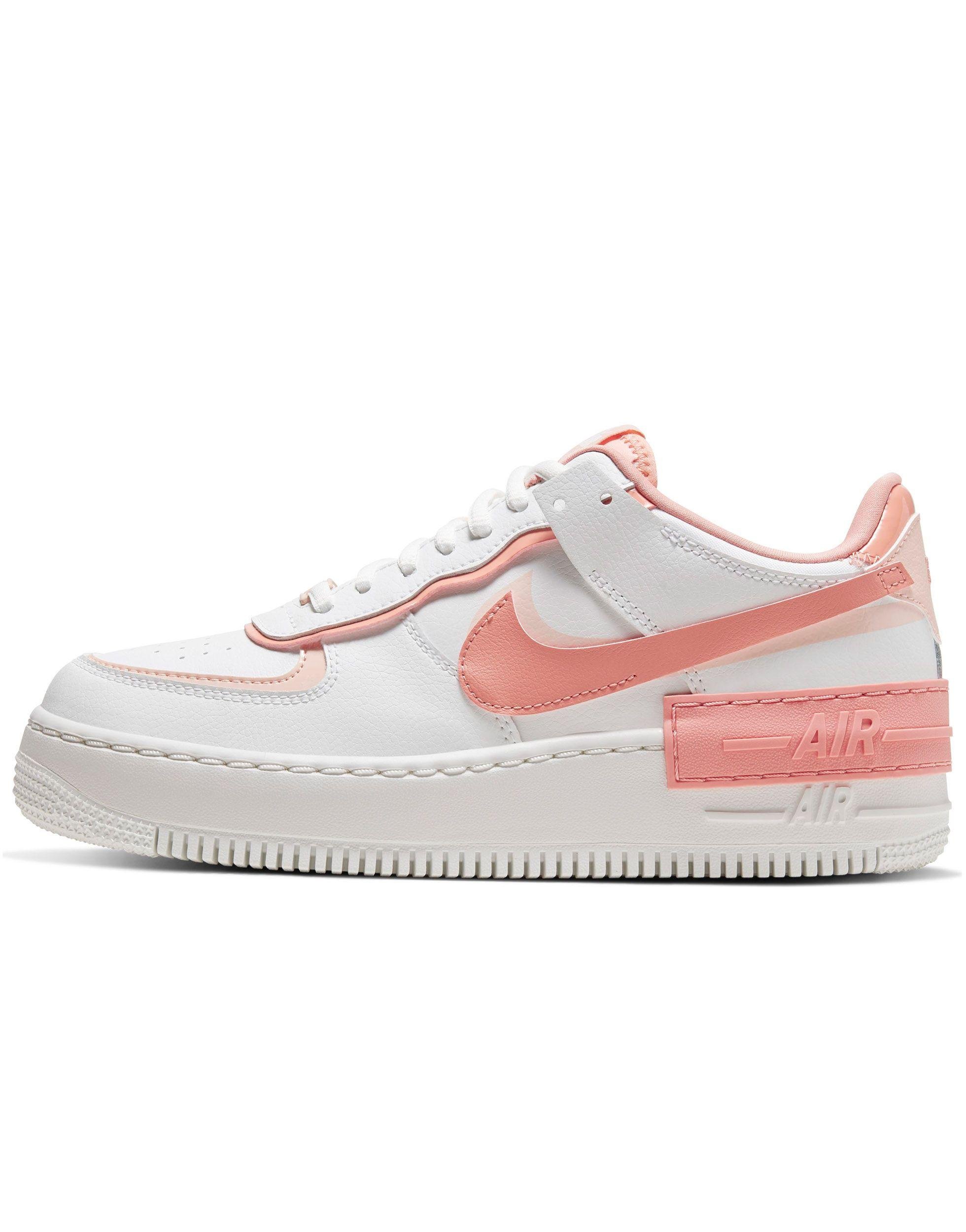 Air Force 1 Shadow - Sneakers bianche e coralloNike in Gomma di ...