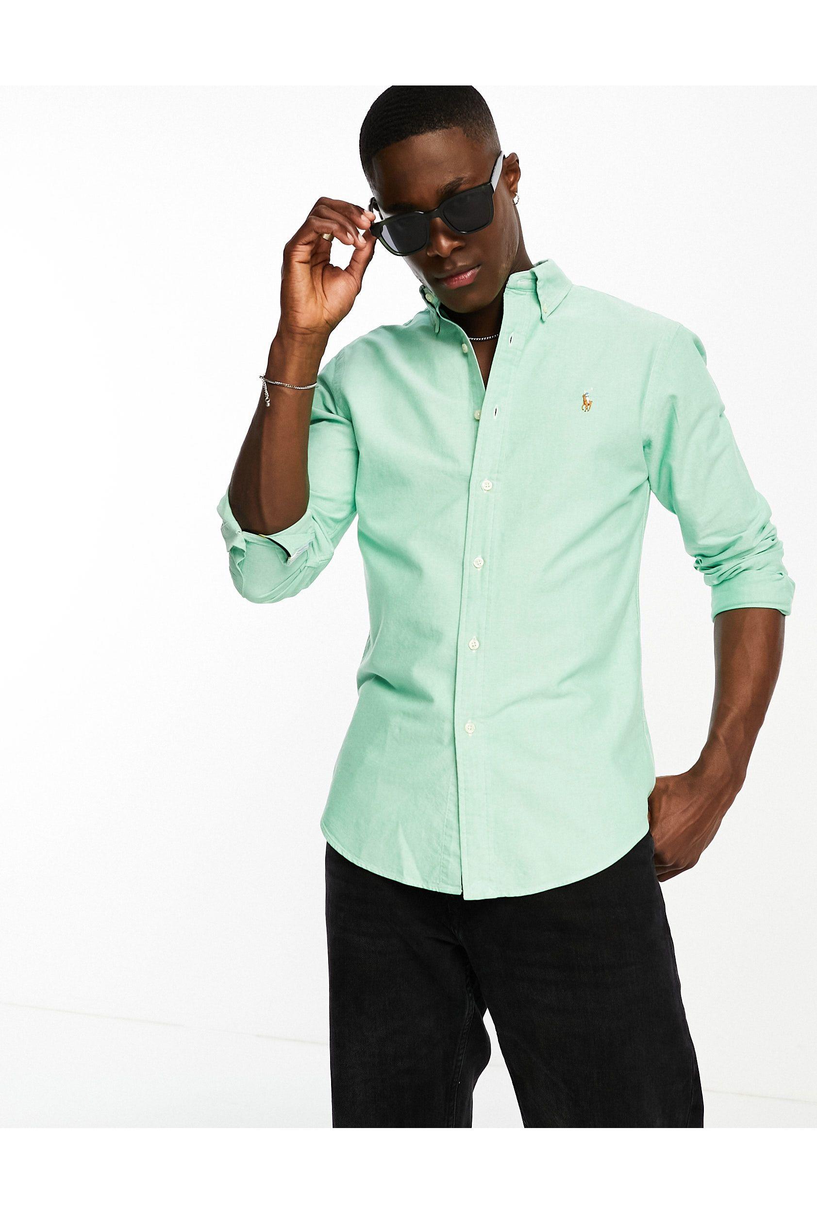Light green top oxford shirt