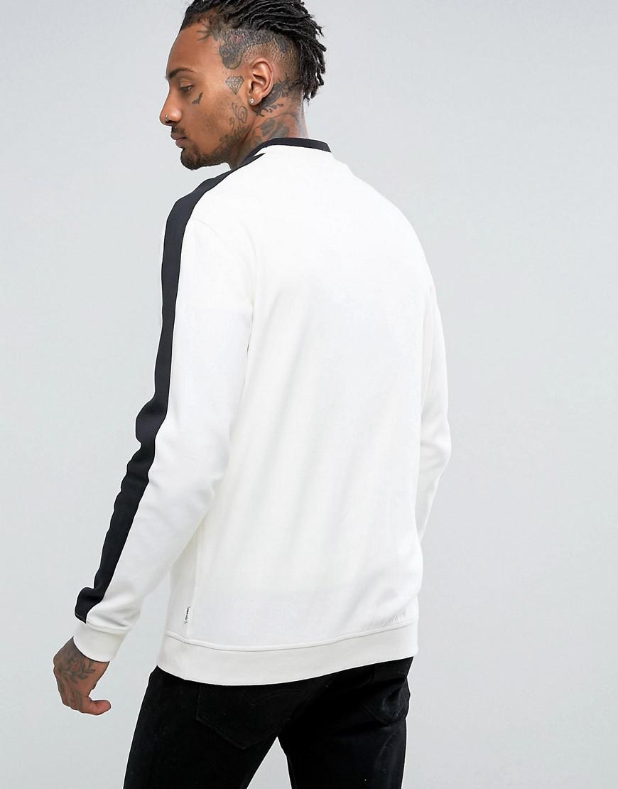 Download Converse Cons Mock Crew Neck Sweatshirt In White 10004772-a02 for Men - Lyst