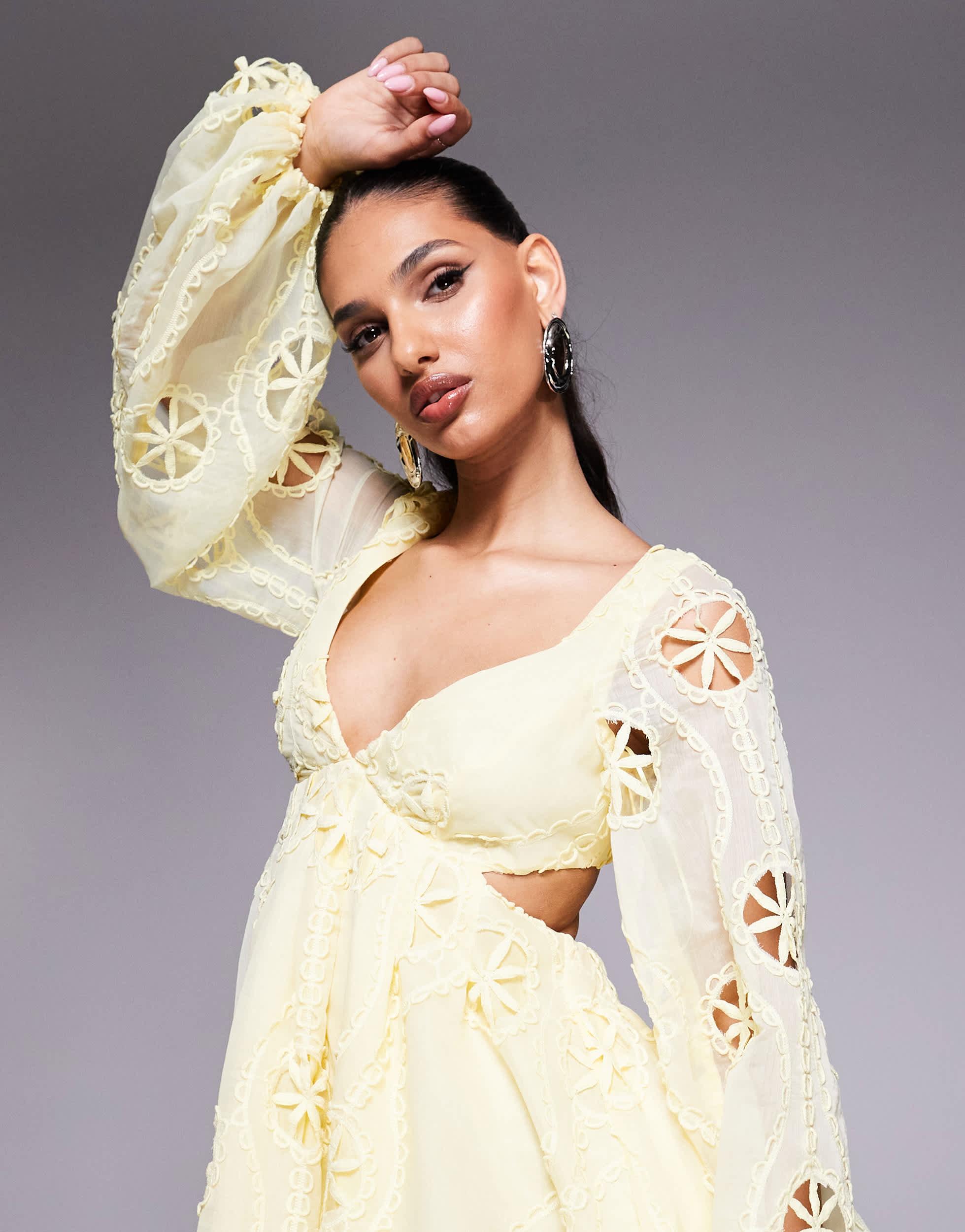 bardot yellow mini dresses black friday 2024 sale Bardot Iria Button Up Mini Dress in Canary Yellow – TrenLend main image 0