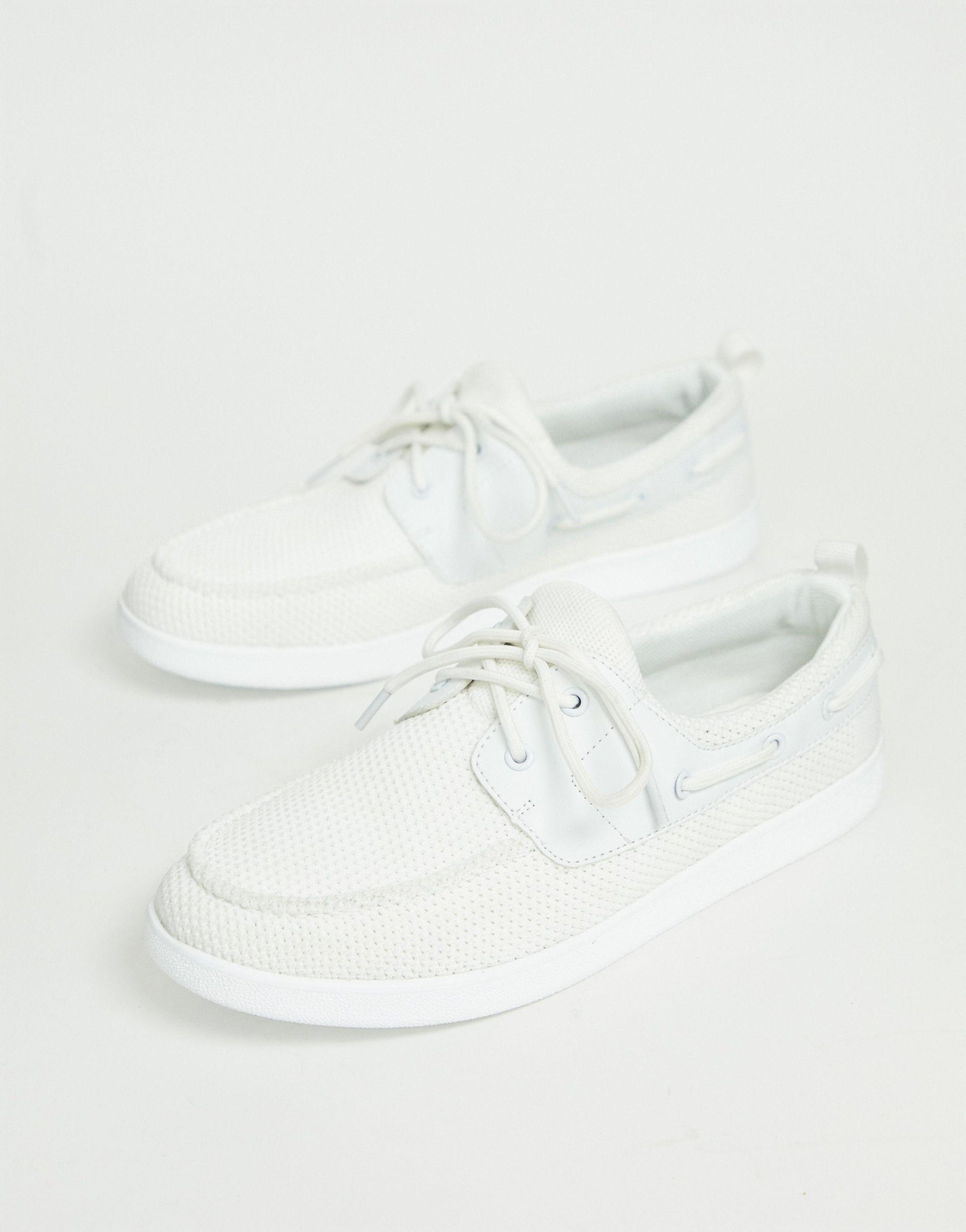 ASOS Boat Shoes in White for Men | Lyst