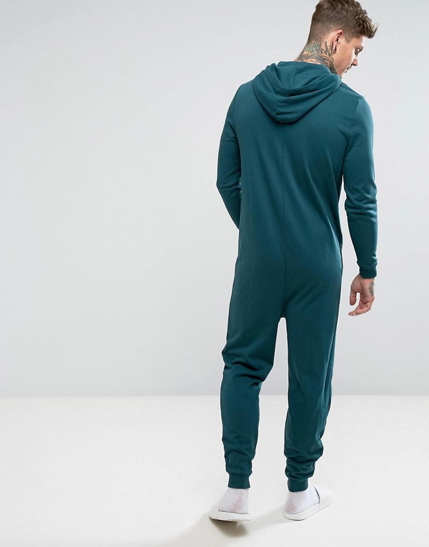 ASOS Cotton Onesie In Green for Men Lyst