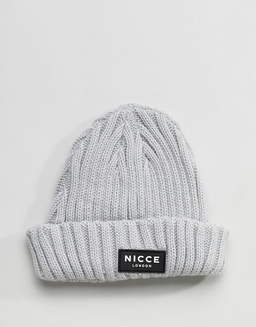 Nicce London Grey Arlo Beanie in Gray 