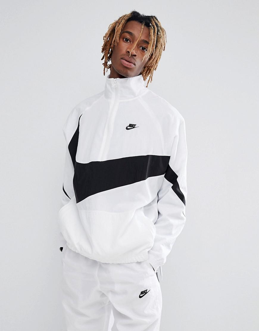 Nike Synthetic Vaporwave Packable Half Zip Jacket With Large Swoosh In  White Aj2696-100 for Men | Lyst Australia